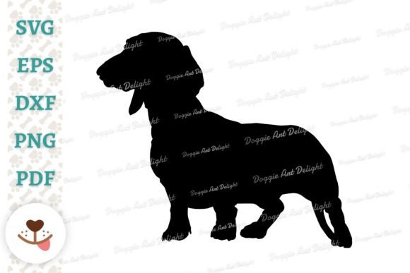 Doxie Dog Silhouette SVG for Embroidery Projects