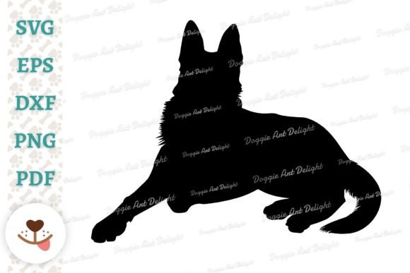 German Shepherd Dog Silhoeutte Svg Png
