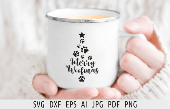 Merry Woofmas Svg Dog Christmas Tree Svg